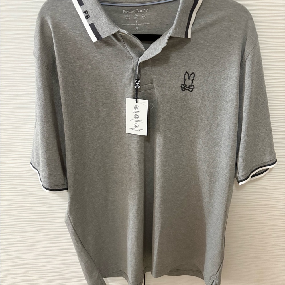 Psycho Bunny Charcoal Polo Shirt for Men